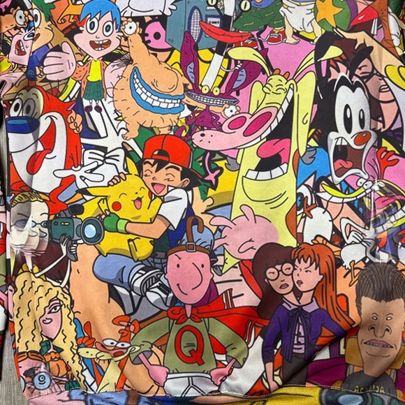 RARE Nickelodeon Cartoon Network Sweatshirt Adult Shirt TV Show Character Print - Picture 4 of 14